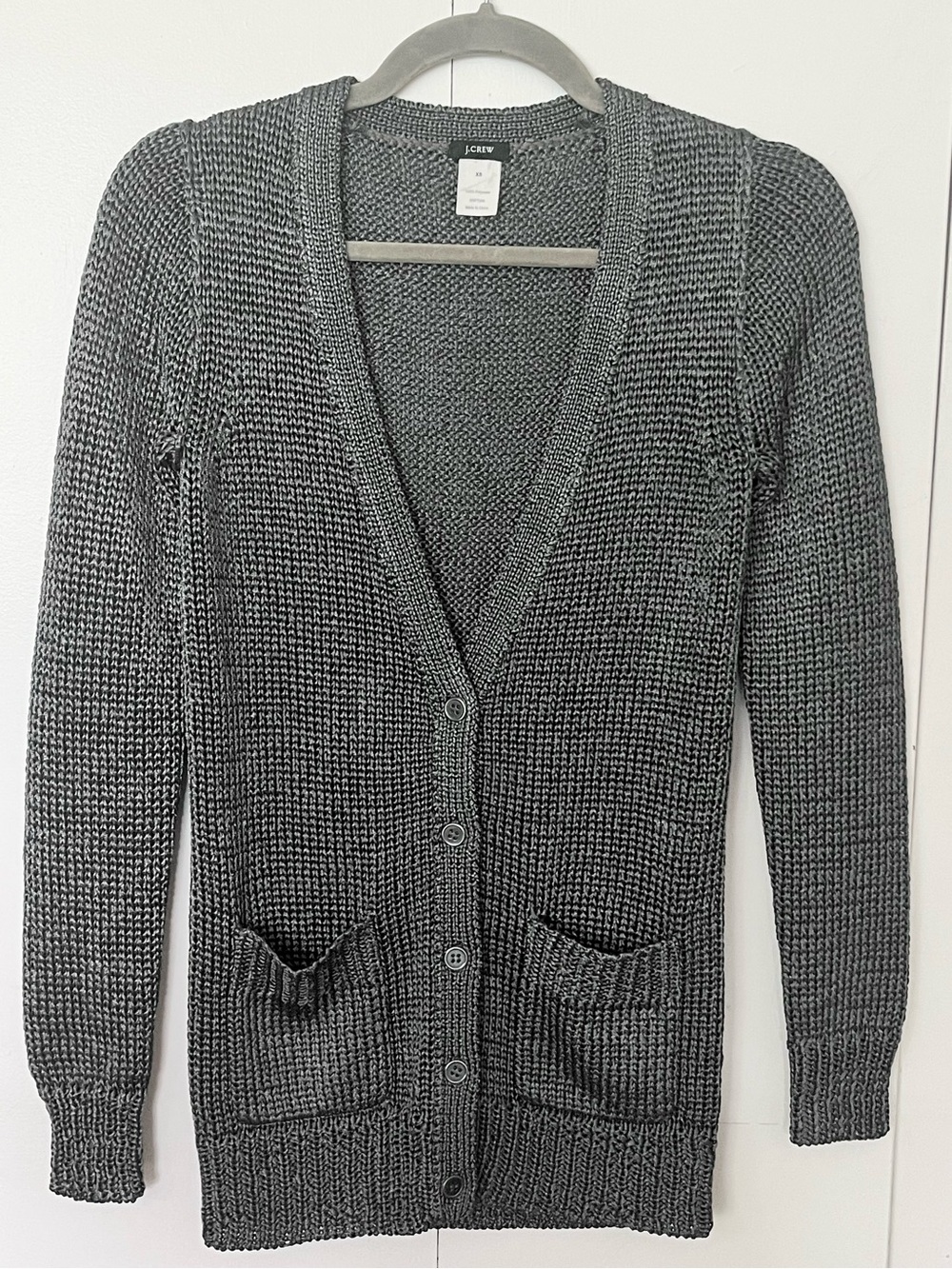 J.Crew Metallic Boyfriend Cardigan Size XS